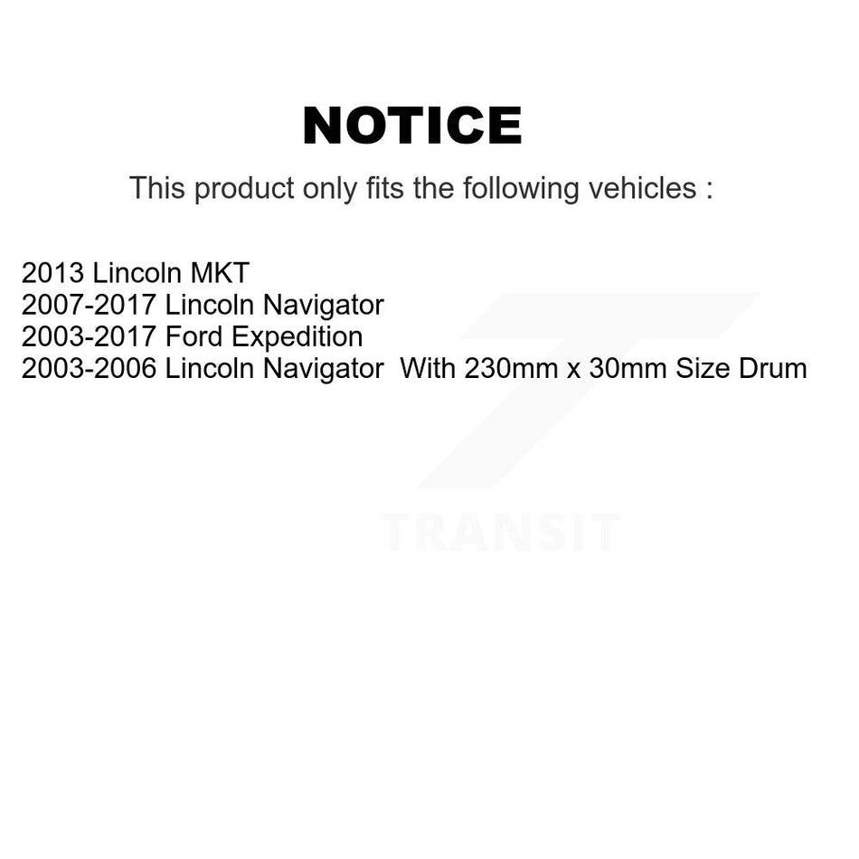 Rear Parking Brake Shoes With Hardware Kit For Ford Expedition Lincoln Navigator MKT KNH-100085