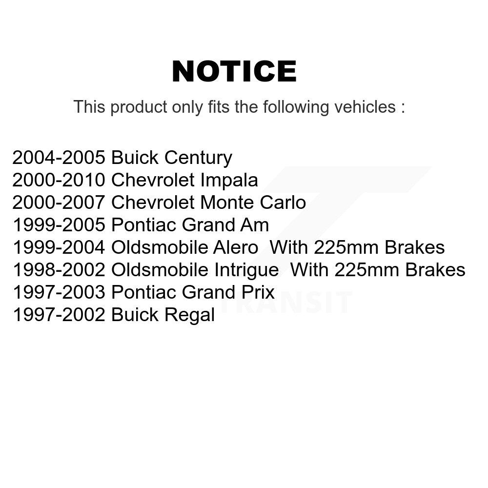 Rear Parking Brake Shoe And Hardware Kit For Chevrolet Impala Pontiac Grand Am Oldsmobile KNH-100087