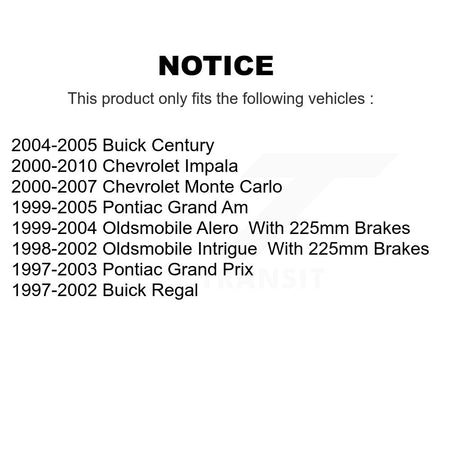 Rear Parking Brake Shoe And Hardware Kit For Chevrolet Impala Pontiac Grand Am Oldsmobile KNH-100087