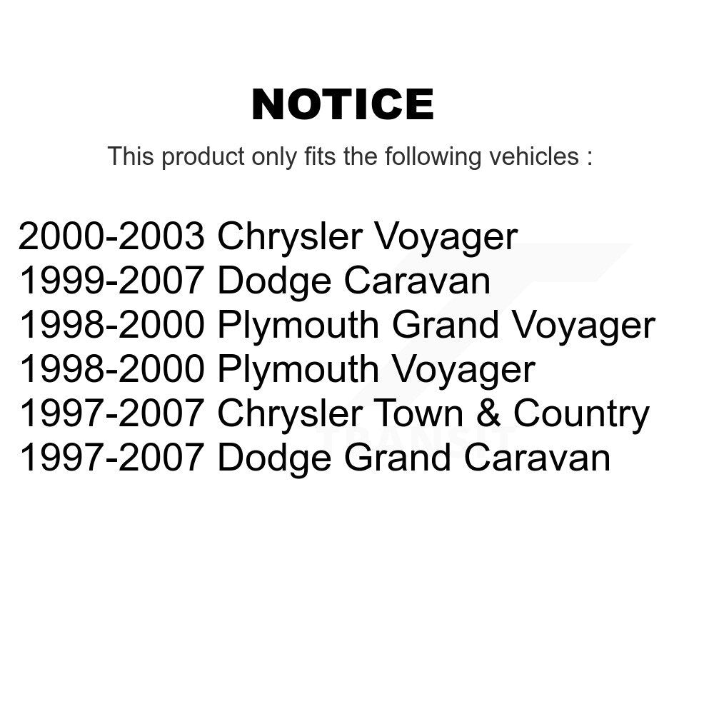 Rear Parking Brake Shoe With Hardware Kit For Dodge Grand Caravan Chrysler Town & Country KNH-100090