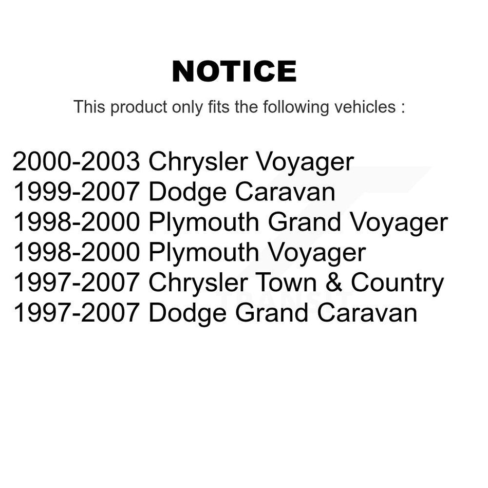 Rear Parking Brake Shoe With Hardware Kit For Dodge Grand Caravan Chrysler Town & Country KNH-100090