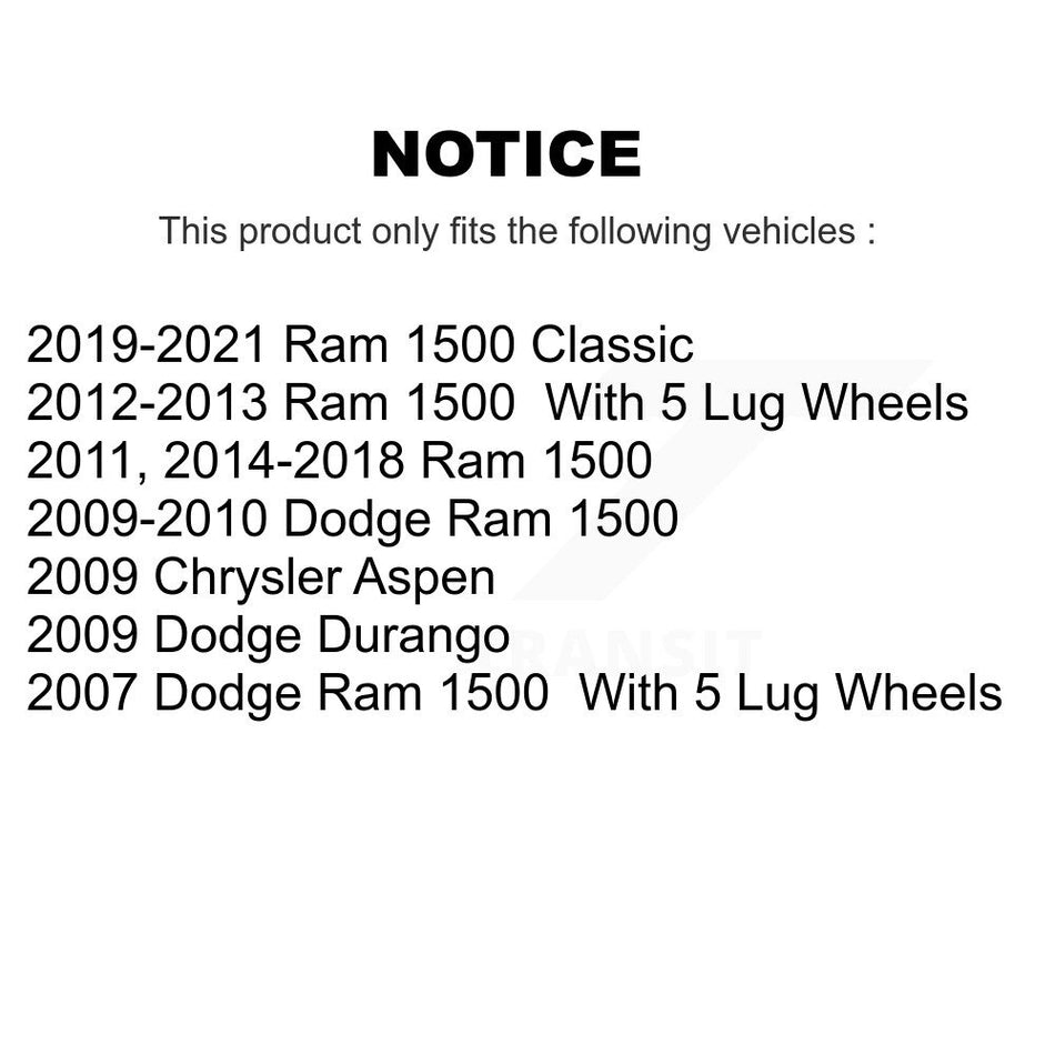 Rear Parking Brake Shoes & Hardware Kit For Ram 1500 Classic Dodge Chrysler Aspen Durango KNH-100092