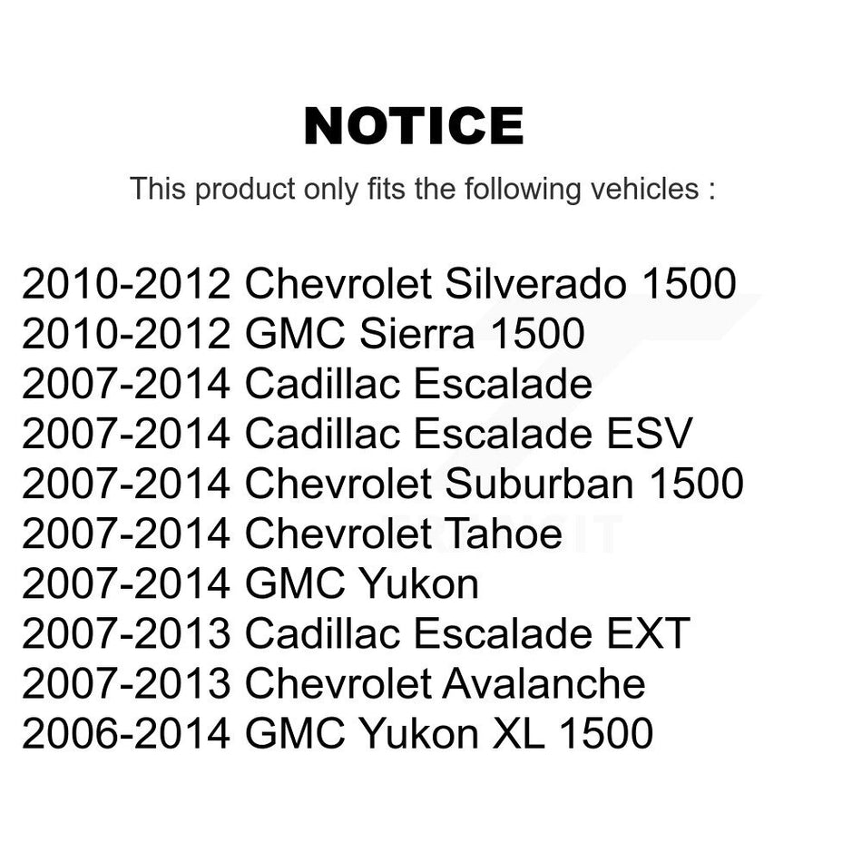 Rear Parking Brake Shoe Hardware Kit For Chevrolet GMC Sierra 1500 Silverado Avalanche XL KNH-100108