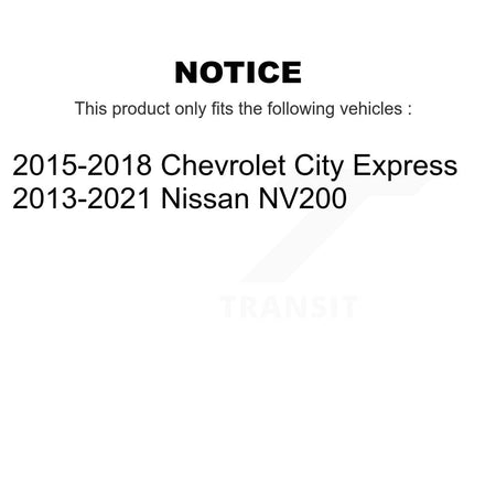 Rear Drum Brake Shoes With Hardware Kit For Nissan NV200 Chevrolet City Express KNH-100119