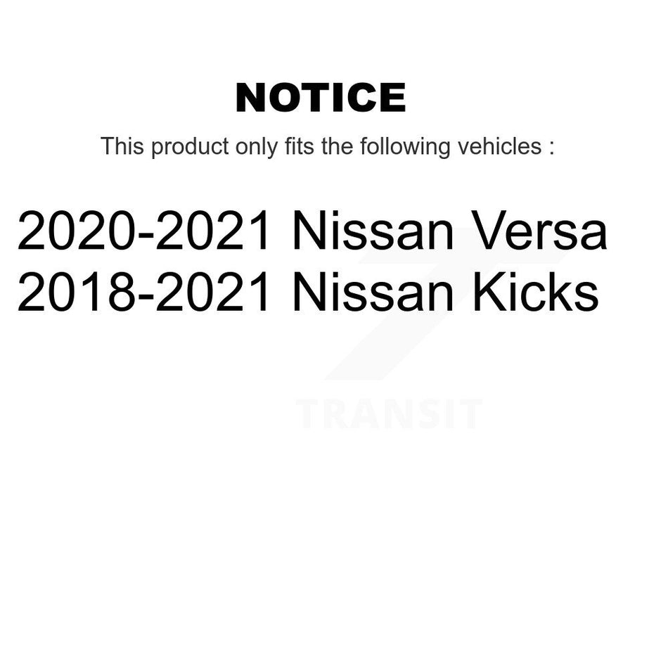 Rear Drum Brake Shoes With Hardware Kit For Nissan Kicks Versa KNH-100120