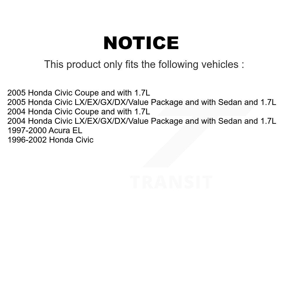 Rear Drum Brake Shoes With Hardware Kit For Honda Civic Acura EL KNH-100143