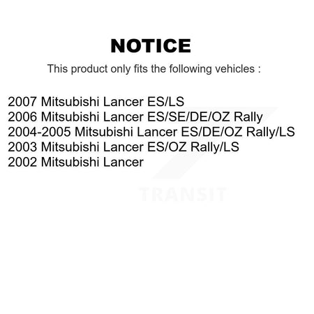 Rear Drum Brake Shoes With Hardware Kit For Mitsubishi Lancer KNH-100174