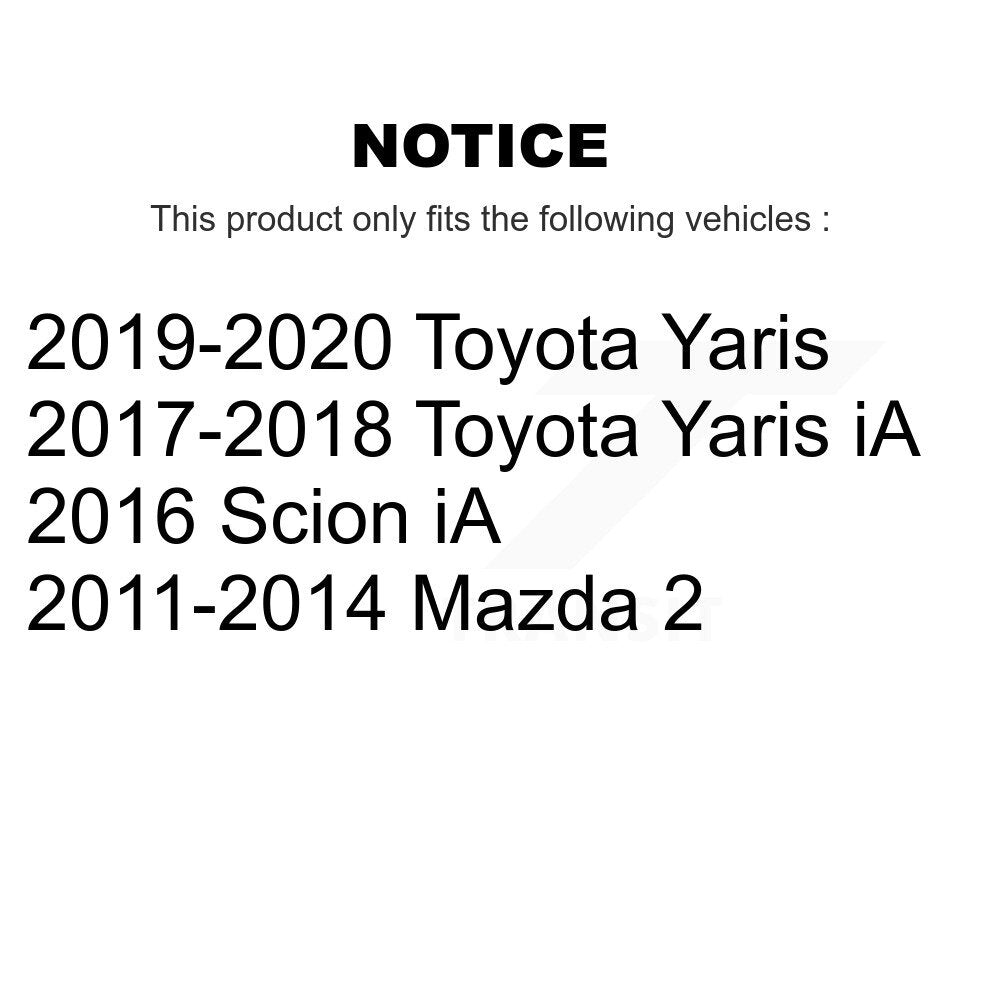Rear Drum Brake Shoes With Hardware Kit For Mazda 2 Toyota Yaris iA Scion KNH-100196