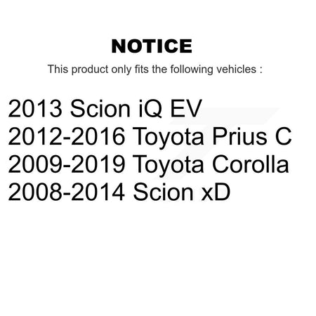 Rear Drum Brake Shoes With Hardware Kit For Toyota Corolla Prius C Scion xD iQ KNH-100202