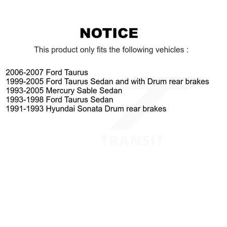 Rear Drum Brake Shoes With Hardware Kit For Ford Taurus Mercury Sable Hyundai Sonata KNH-100208