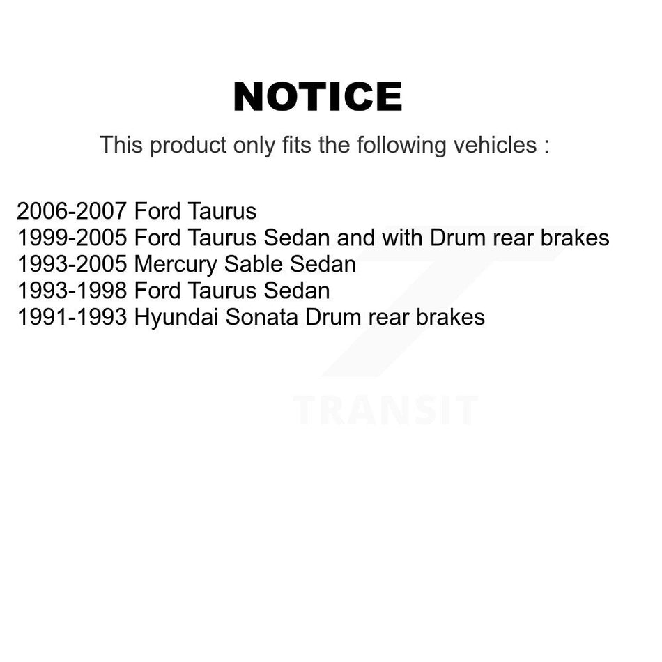 Rear Drum Brake Shoes With Hardware Kit For Ford Taurus Mercury Sable Hyundai Sonata KNH-100208