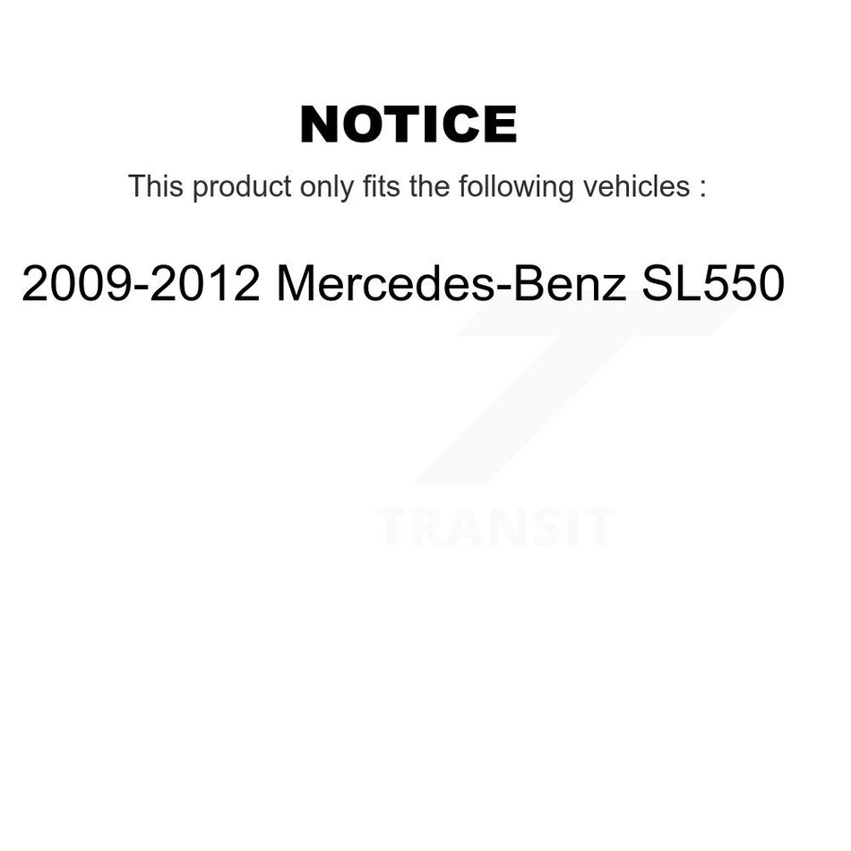 Rear Parking Brake Shoes With Hardware Kit For 2009-2012 Mercedes-Benz SL550 KNH-100218