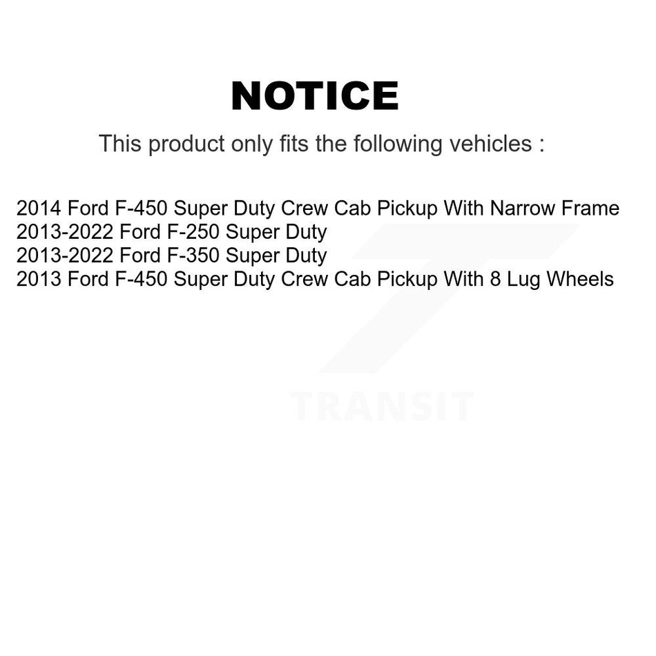 Rear Parking Brake Shoes With Hardware Kit For Ford F-350 Super Duty F-250 F-450 KNH-100223