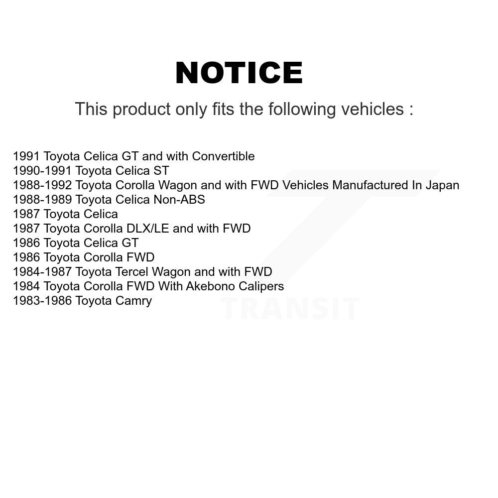 Front Ceramic Disc Brake Pads And Rear Drum Shoes Kit For Toyota Corolla Celica Tercel KNN-100003