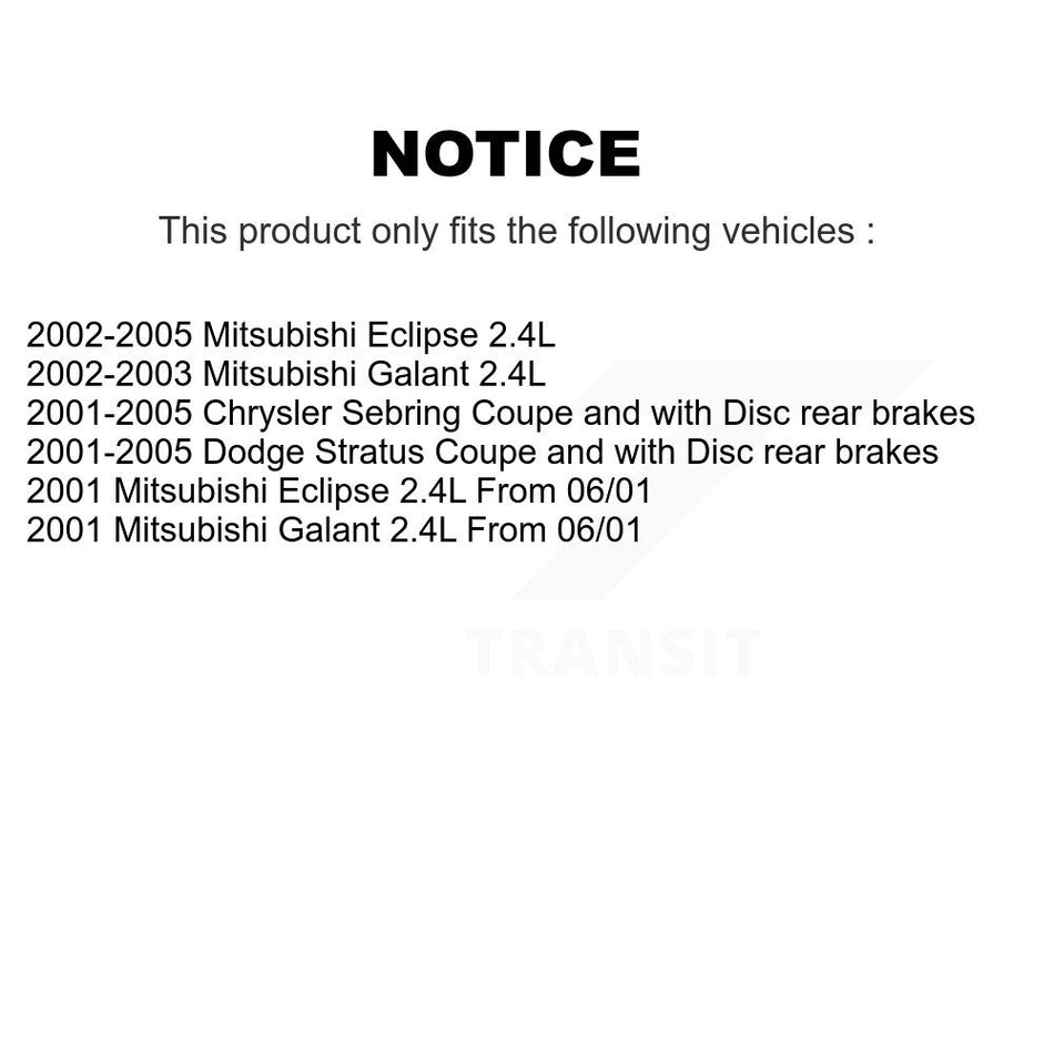 Front Ceramic Disc Brake Pads And Rear Drum Shoes Kit For Chrysler Sebring Mitsubishi KNN-100014