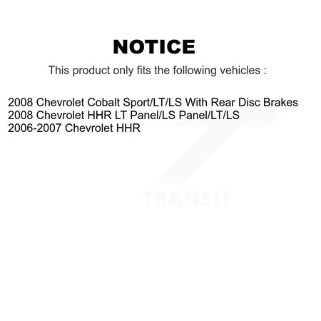Front Ceramic Disc Brake Pads And Rear Drum Shoes Kit For Chevrolet Cobalt HHR KNN-100031