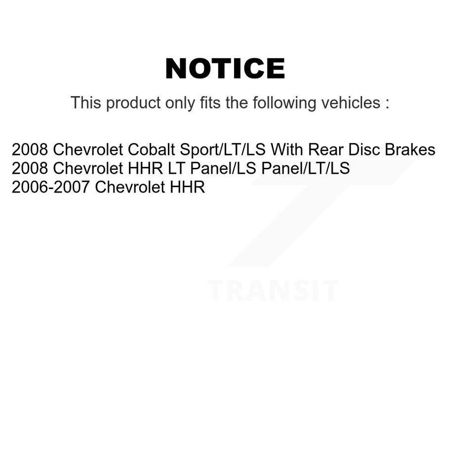 Front Ceramic Disc Brake Pads And Rear Drum Shoes Kit For Chevrolet Cobalt HHR KNN-100031