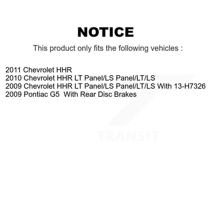 Front Ceramic Disc Brake Pads And Rear Drum Shoes Kit For Pontiac G5 Chevrolet HHR KNN-100034