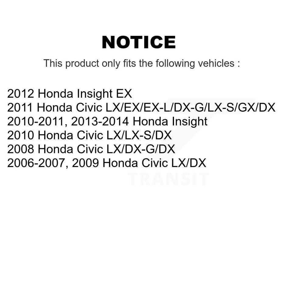 Front Ceramic Disc Brake Pads And Rear Drum Shoes Kit For Honda Civic Insight KNN-100043