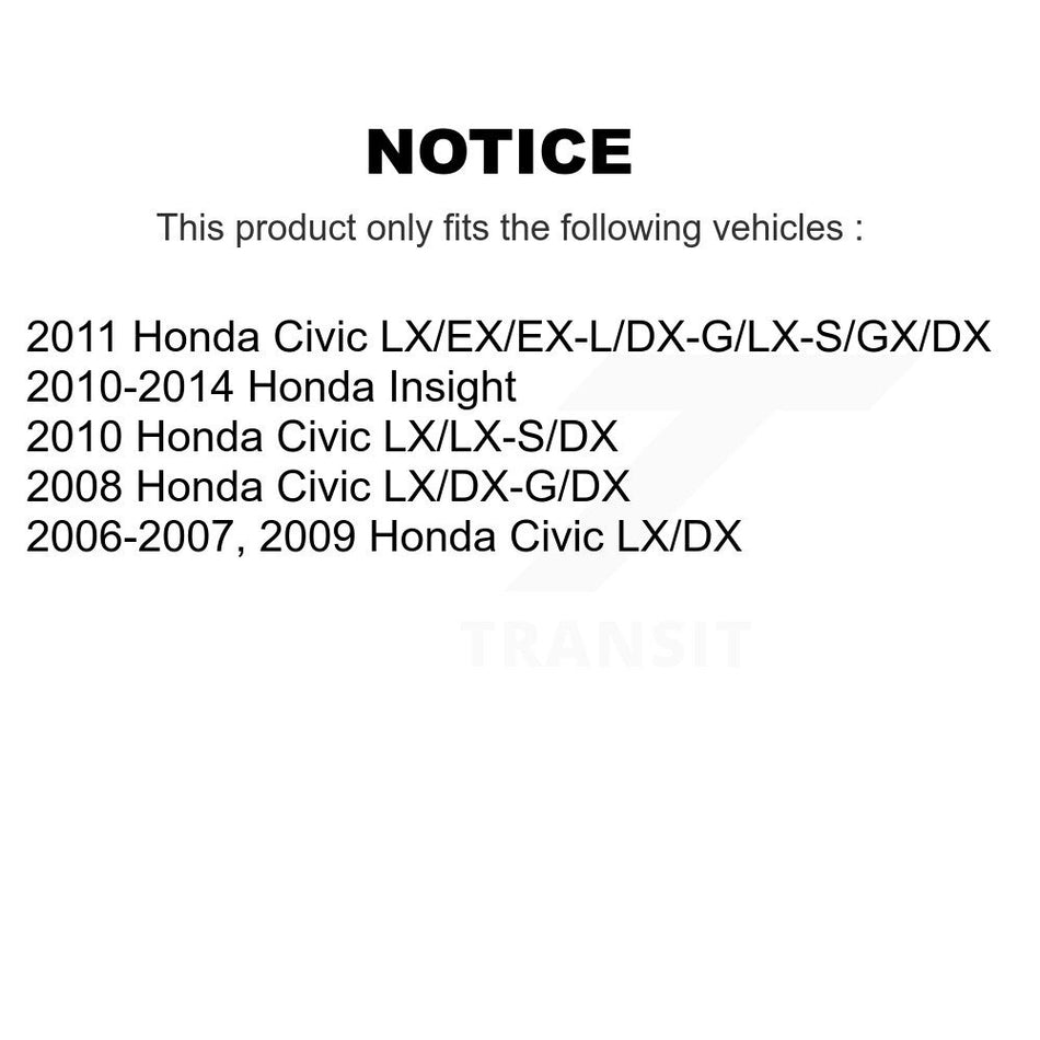 Front Ceramic Disc Brake Pads And Rear Drum Shoes Kit For Honda Civic Insight KNN-100043