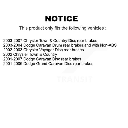 Front Semi-Metallic Disc Brake Pads And Rear Drum Shoes Kit For Dodge Caravan Grand Town KNN-100058