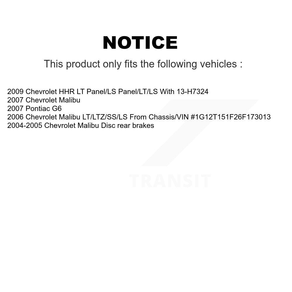 Front Ceramic Disc Brake Pads And Rear Drum Shoes Kit For Chevrolet Malibu Pontiac G6 HHR KNN-100111