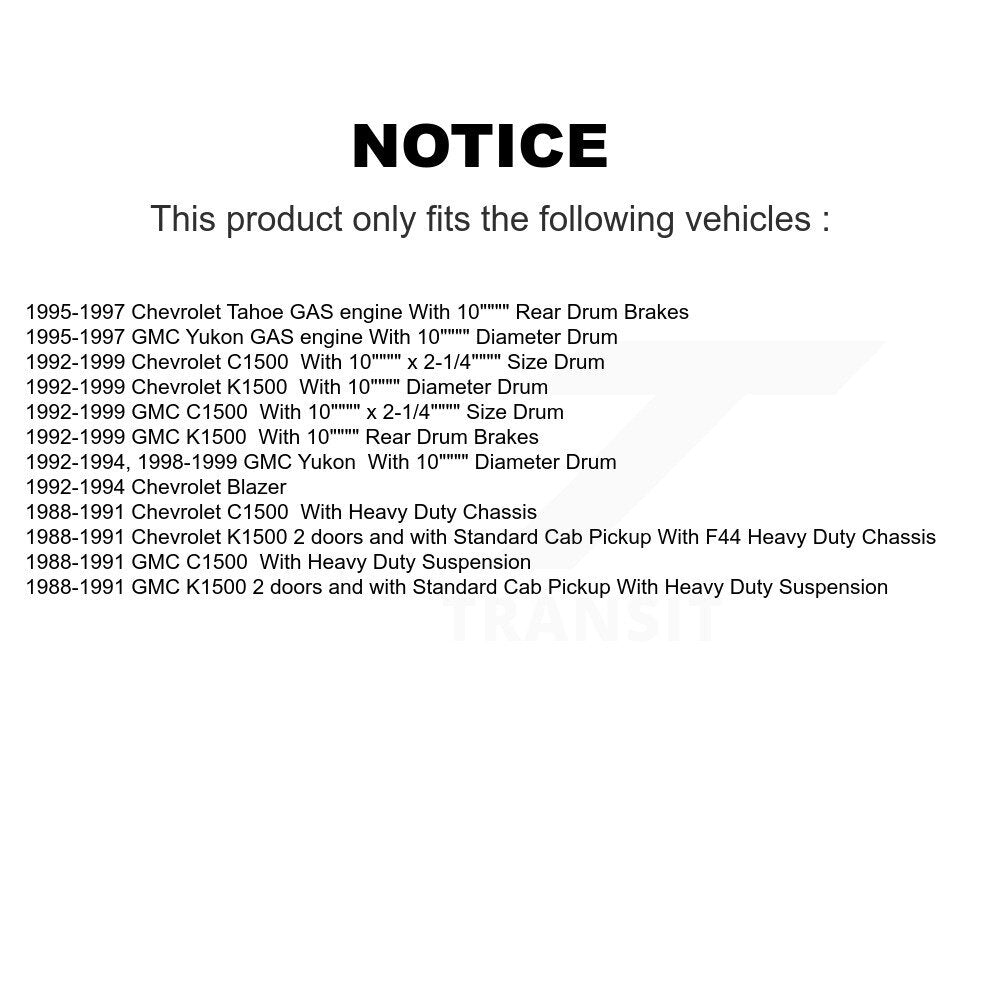 Front Semi-Metallic Disc Brake Pads And Rear Drum Shoes Kit For Chevrolet K1500 GMC C1500 KNN-100179