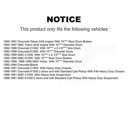 Front Semi-Metallic Disc Brake Pads And Rear Drum Shoes Kit For Chevrolet K1500 GMC C1500 KNN-100179