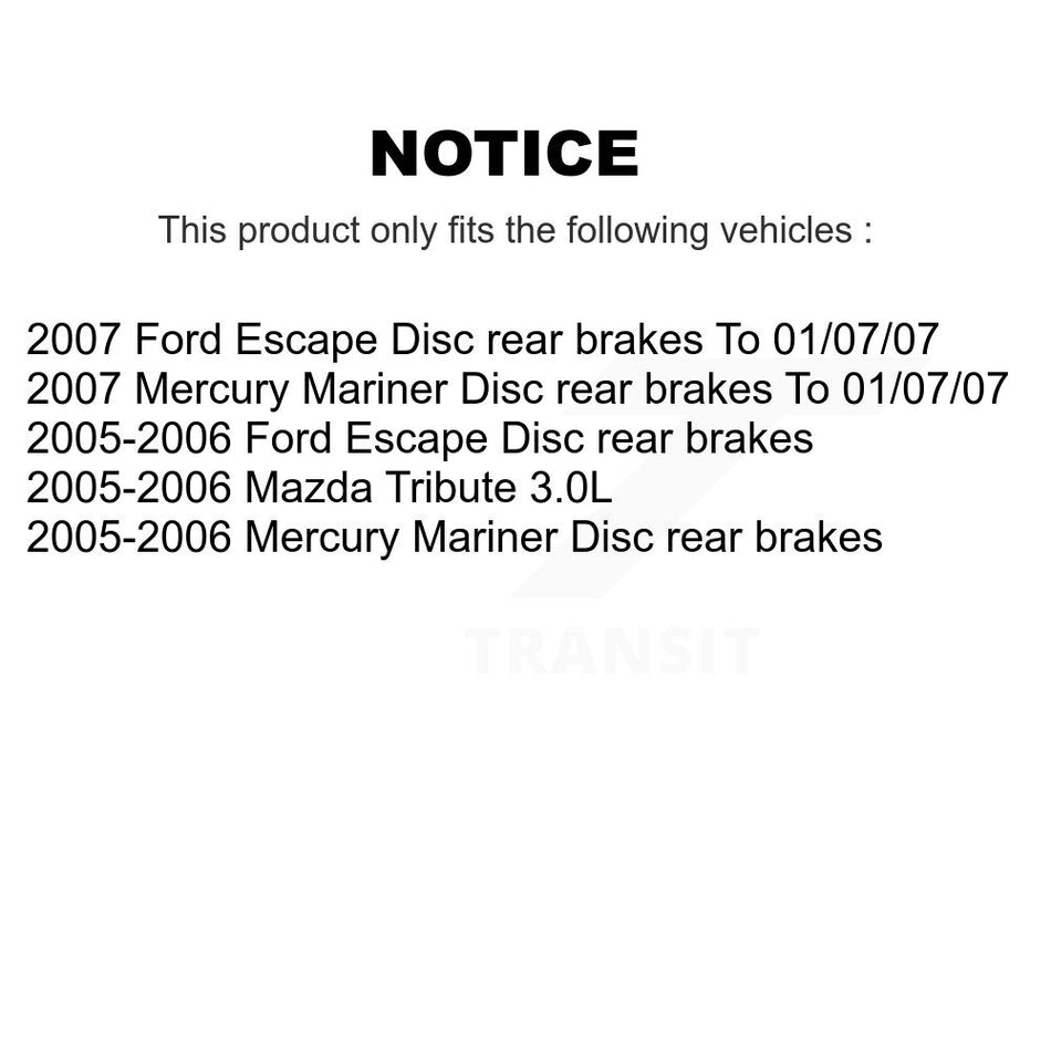 Front Semi-Metallic Disc Brake Pads And Rear Drum Shoes Kit For Ford Escape Mazda Tribute KNN-100192