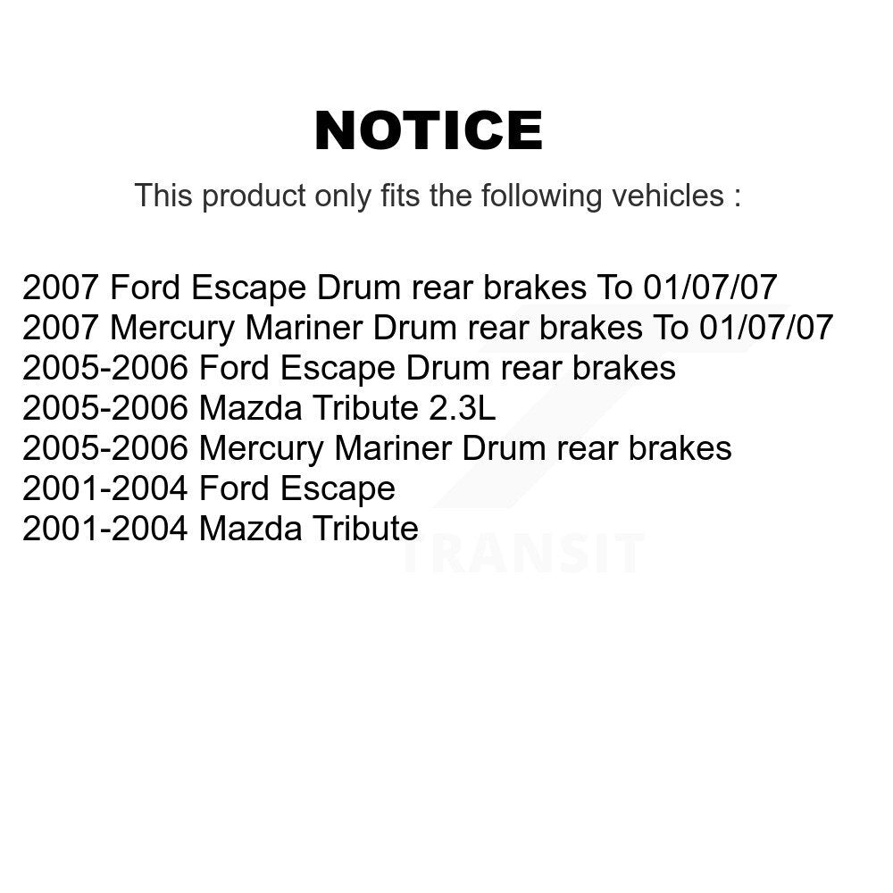 Front Semi-Metallic Disc Brake Pads And Rear Drum Shoes Kit For Ford Escape Mazda Tribute KNN-100193