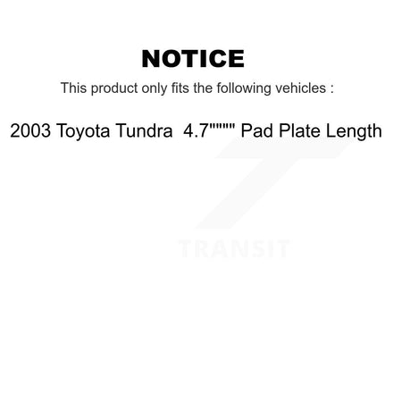 Front Ceramic Disc Brake Pads And Rear Drum Shoes Kit For Toyota Tundra KNN-100212