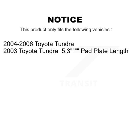 Front Ceramic Disc Brake Pads And Rear Drum Shoes Kit For Toyota Tundra KNN-100214