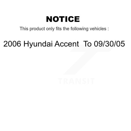 Front Semi-Metallic Disc Brake Pads And Rear Drum Shoes Kit For Hyundai Accent KNN-100220