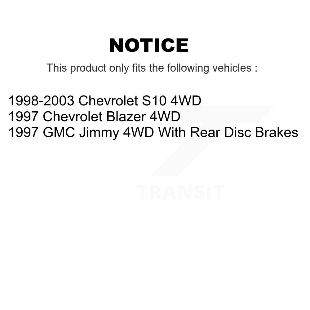 Front Ceramic Disc Brake Pads And Rear Drum Shoes Kit For Chevrolet S10 Blazer GMC Jimmy KNN-100237