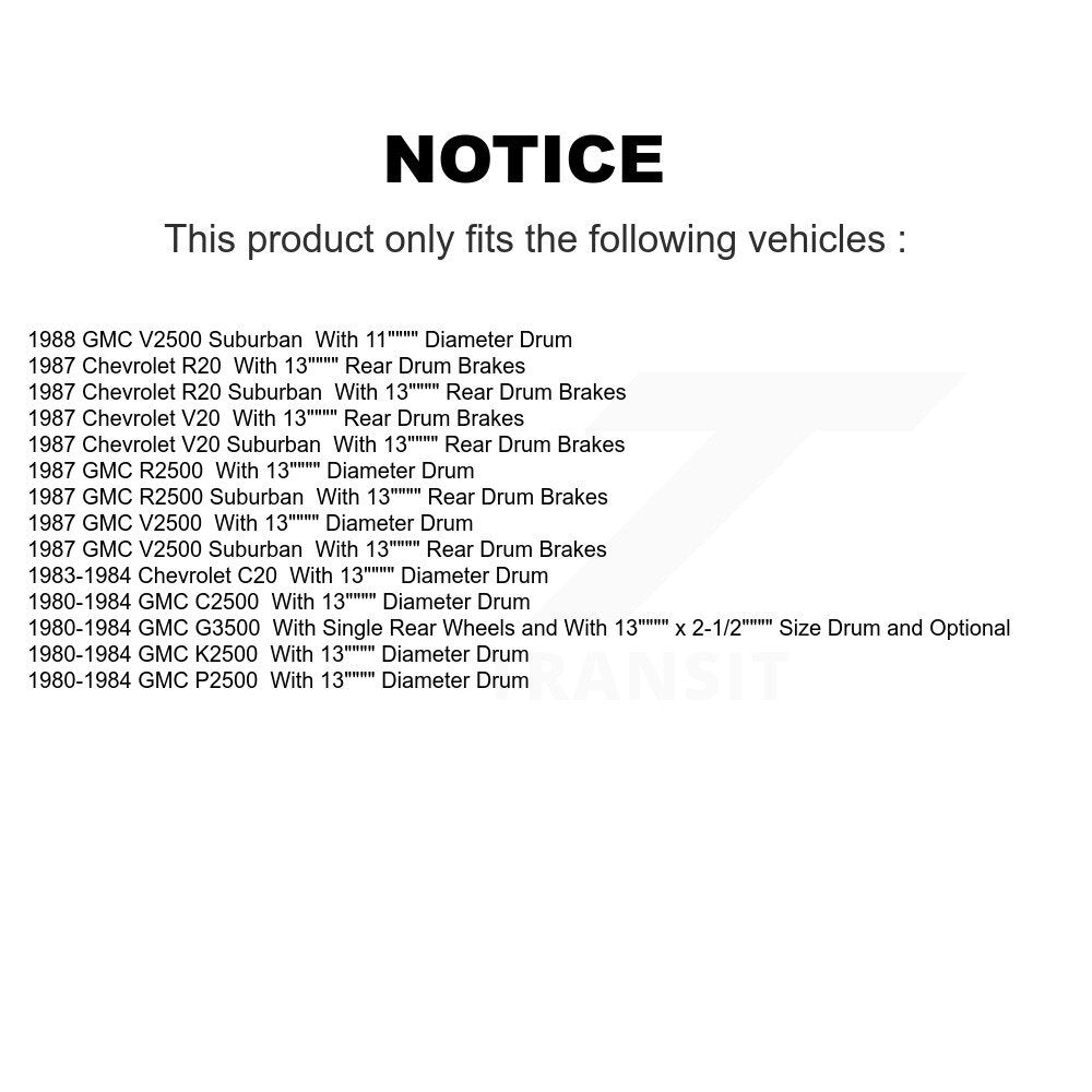 Front Semi-Metallic Disc Brake Pads And Rear Drum Shoes Kit For GMC G3500 K2500 C2500 C20 KNN-100246