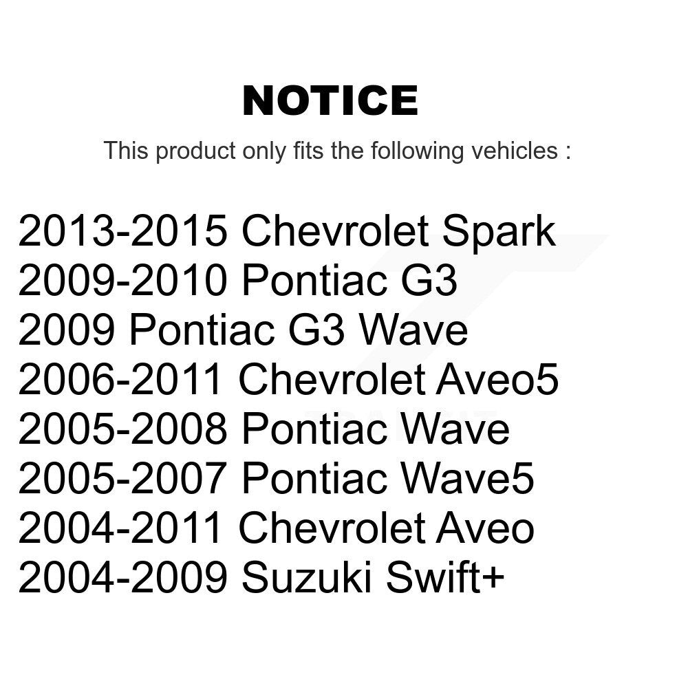 Front Semi-Metallic Disc Brake Pads And Rear Drum Shoes Kit For Chevrolet Aveo Pontiac G3 KNN-100297