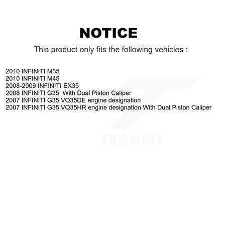 Front Semi-Metallic Rear Ceramic Disc Brake Pads And Parking Shoes Kit For G35 KNN-100310