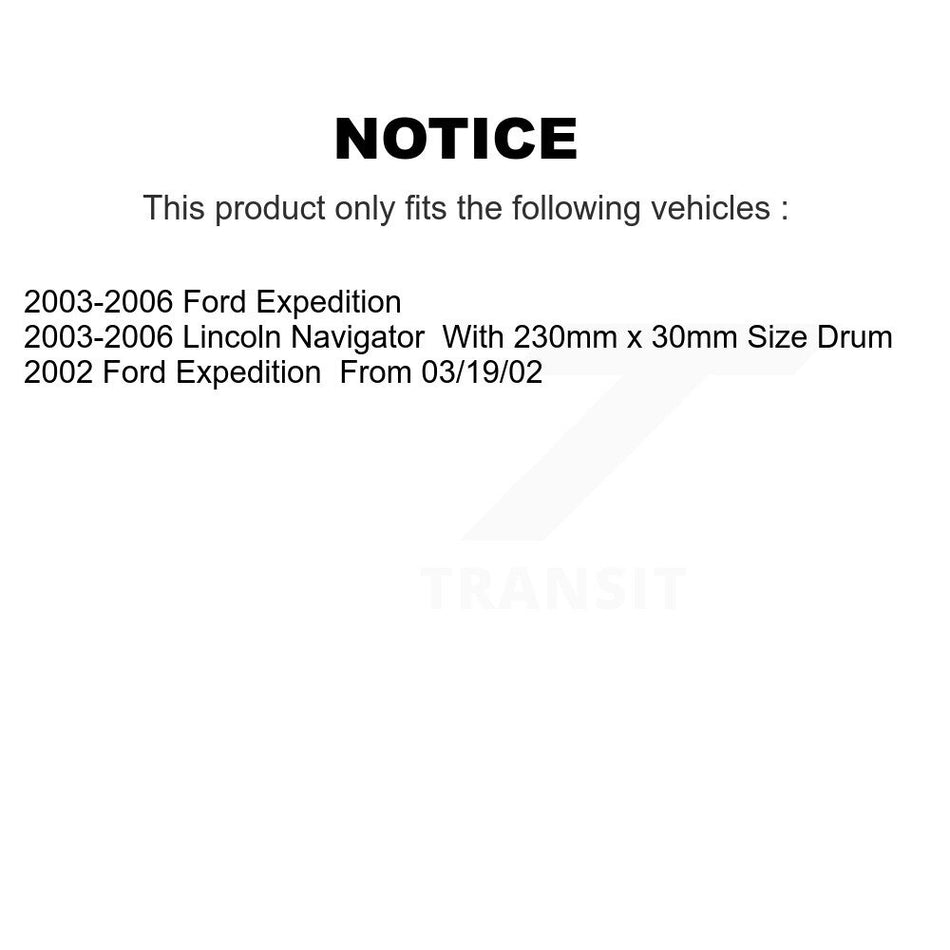 Front Rear Semi-Metallic Disc Brake Pads And Parking Shoes Kit For Ford KNN-100359