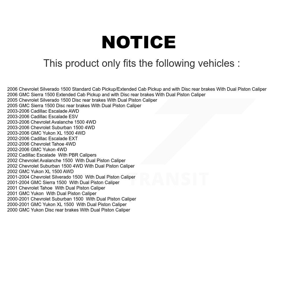 Front Semi-Metallic Rear Ceramic Disc Brake Pads And Parking Shoes Kit For GMC KNN-100382