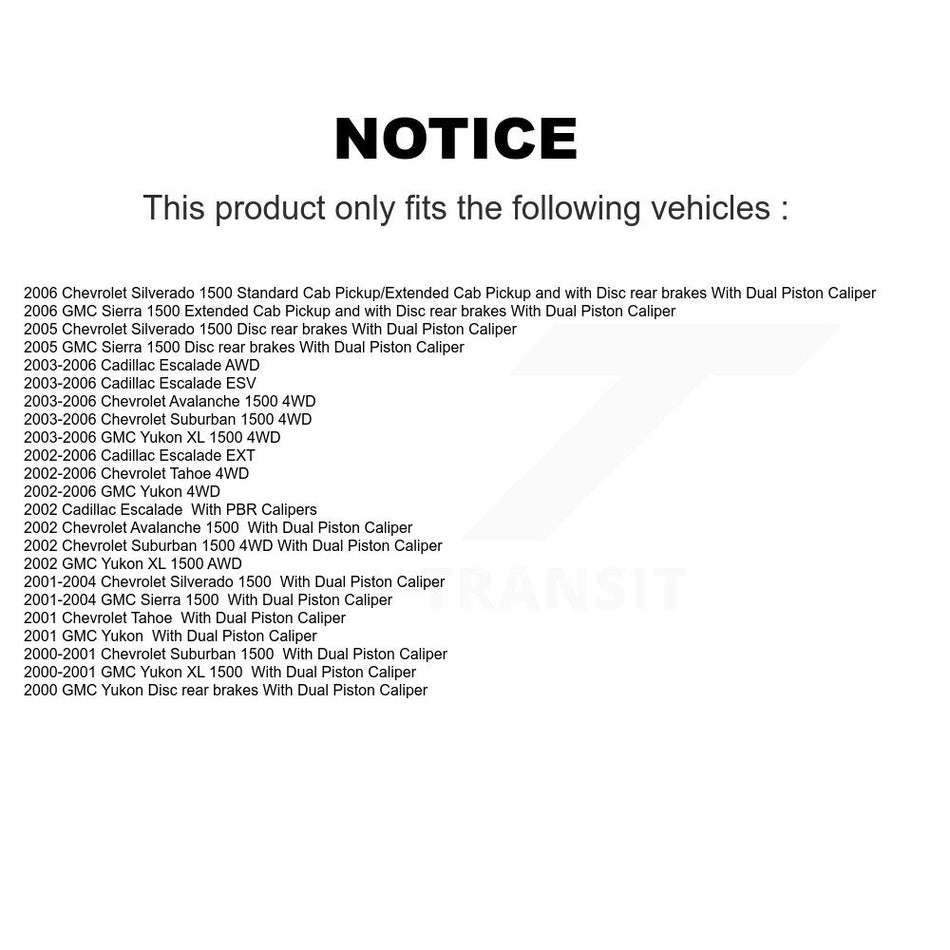 Front Semi-Metallic Rear Ceramic Disc Brake Pads And Parking Shoes Kit For GMC KNN-100382