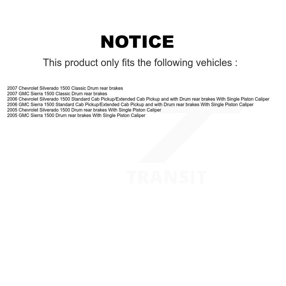 Front Rear Ceramic Disc Brake Pads And Parking Shoes Kit For Chevrolet GMC KNN-100398