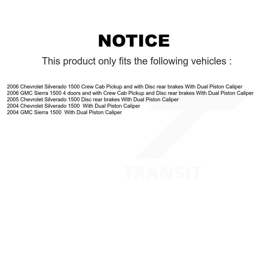 Front Semi-Metallic Rear Ceramic Disc Brake Pads And Parking Shoes Kit For GMC KNN-100410