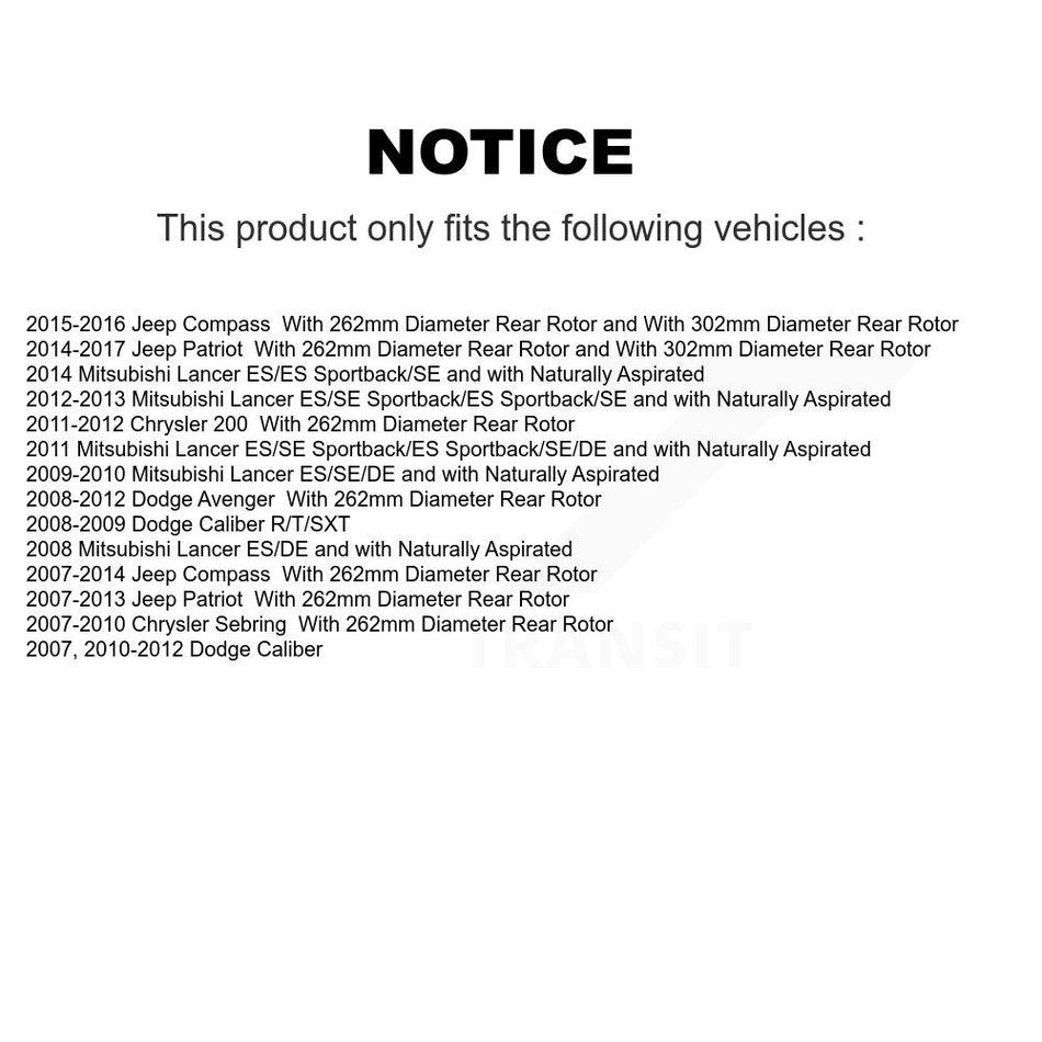 Front Rear Ceramic Disc Brake Pads And Parking Shoes Kit For Jeep Patriot 200 KNN-100448