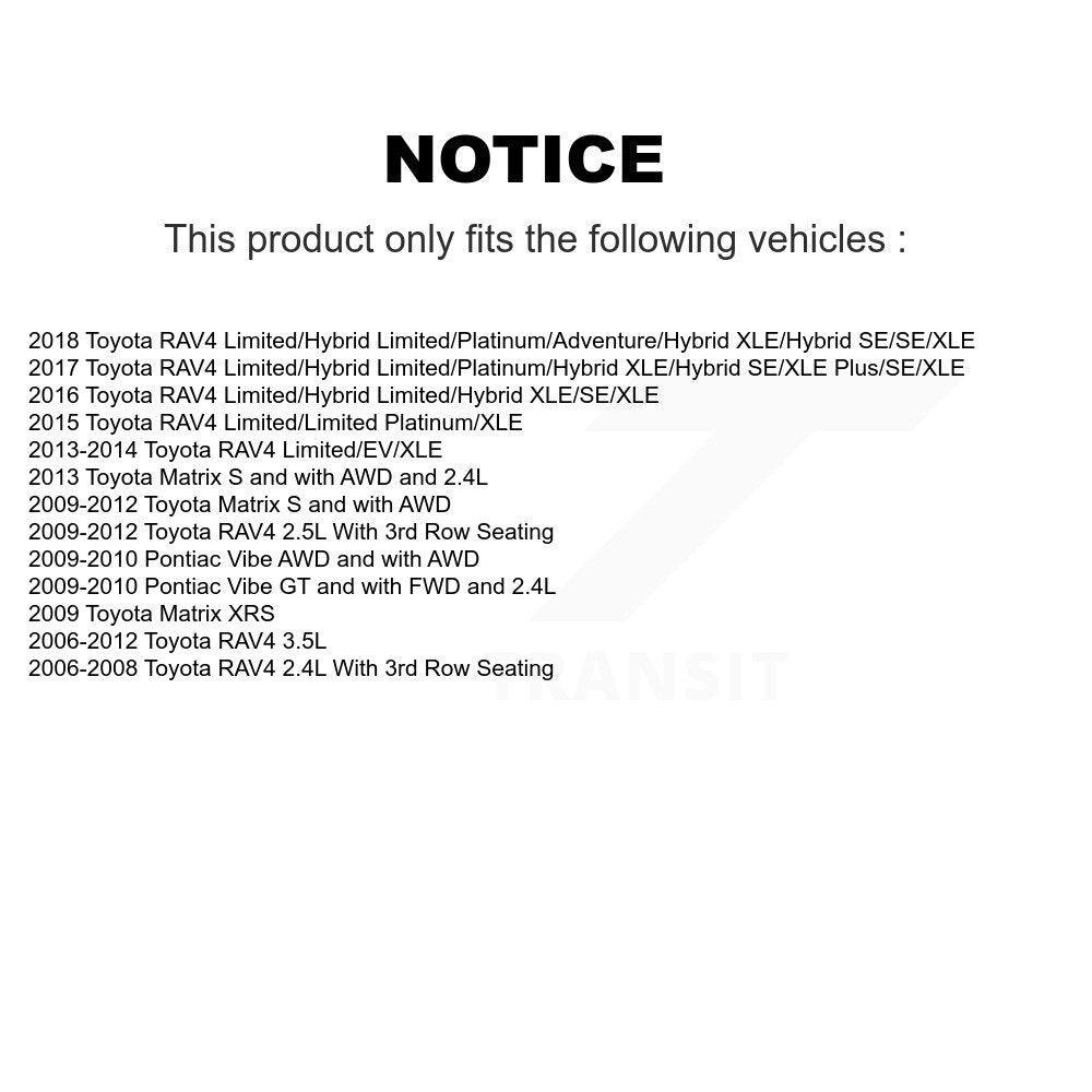Front Rear Ceramic Disc Brake Pads And Parking Shoes Kit For Toyota RAV4 Vibe KNN-100489