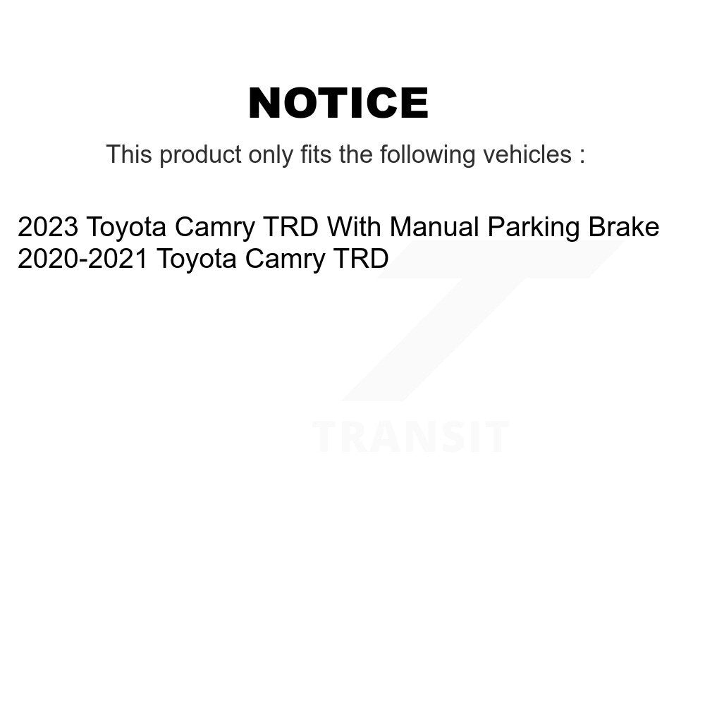 Front Rear Ceramic Disc Brake Pads And Parking Shoes Kit For Toyota Camry TRD KNN-100508