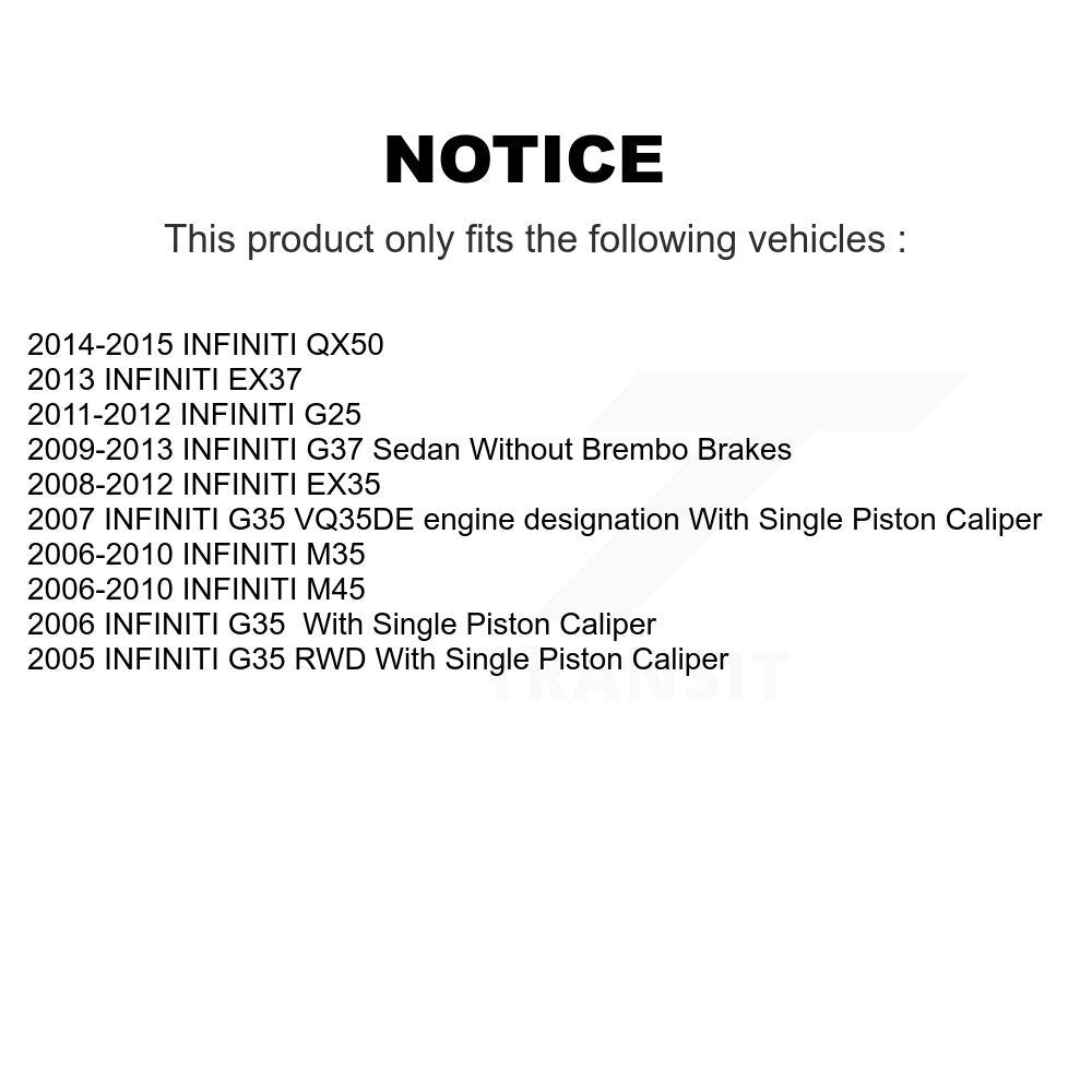 Front Semi-Metallic Rear Ceramic Disc Brake Pads And Parking Shoes Kit For G37 KNN-100583