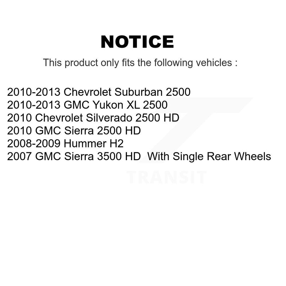 Front Rear Semi-Metallic Disc Brake Pads And Parking Shoes Kit For GMC 2500 HD KNN-100629