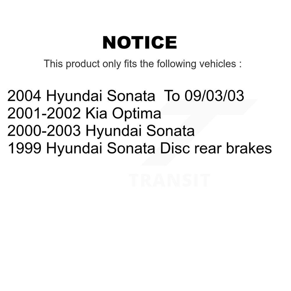 Front Rear Ceramic Disc Brake Pads And Parking Shoes Kit For Hyundai Sonata KNN-100646