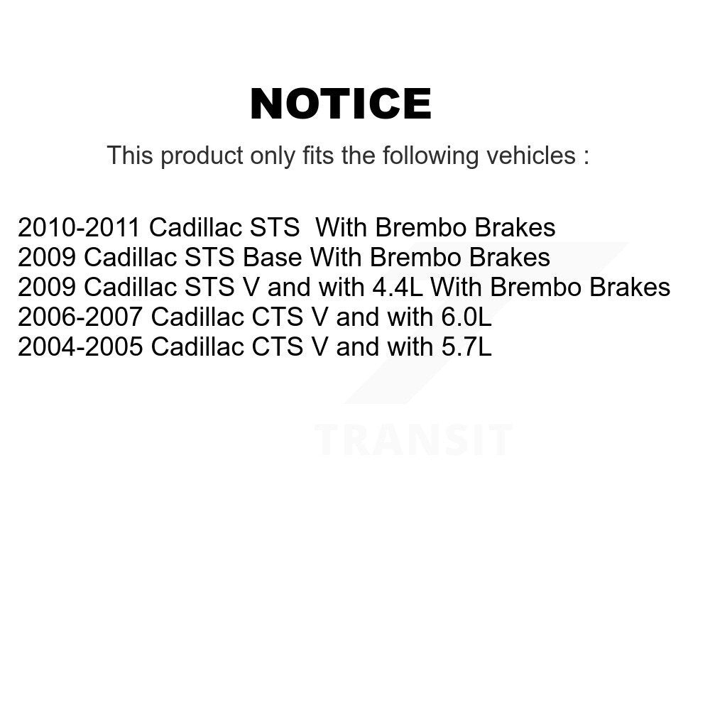 Front Rear Semi-Metallic Disc Brake Pads And Parking Shoes Kit For Cadillac KNN-100755