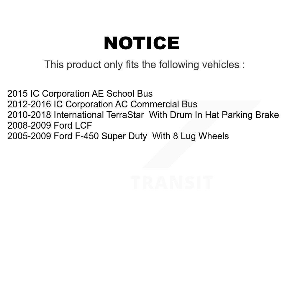 Front Rear Semi-Metallic Disc Brake Pads And Parking Shoes Kit For Ford F-450 KNN-100812